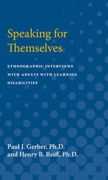 cover of Speaking for Themselves: Ethnographic Interviews with Adults with Learning Disabilities