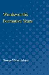 cover of Wordsworth's Formative Years