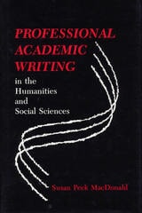 cover of Professional Academic Writing in the Humanities and Social Sciences