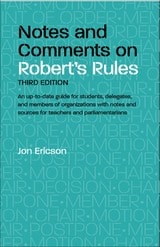 cover of Notes and Comments on Robert's Rules, 3rd Edition