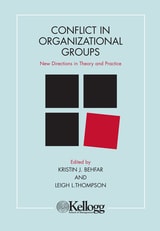 cover of Conflict in Organizational Groups: New Directions in Theory and Practice