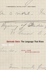 cover of Gertrude Stein: The Language That Rises: 1923-1934