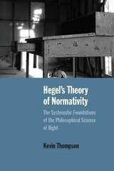 cover of Hegel’s Theory of Normativity: The Systematic Foundations of the Philosophical Science of Right