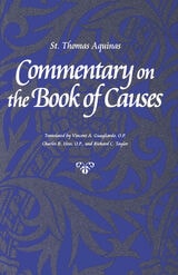 cover of Commentary on the Book of Causes (Thomas Aquinas in Translation)