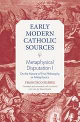 cover of Metaphysical Disputation I: On the Nature of First Philosophy or Metaphysics