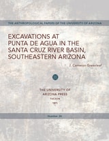 cover of Excavations at Punta de Agua in the Santa Cruz River Basin, Southeastern Arizona