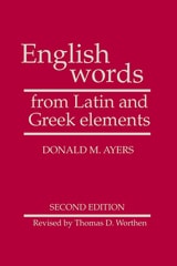 cover of English Words from Latin and Greek Elements