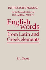 cover of English Words Instructor's Manual