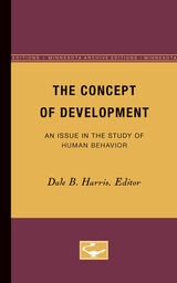 cover of The Concept of Development: An Issue in the Study of Human Behavior