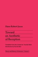 cover of Toward an Aesthetic of Reception