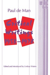 cover of Critical Writings, 1953-1978