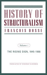 cover of History of Structuralism: Volume 1: The Rising Sign, 1945-1966
