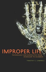 cover of Improper Life: Technology and Biopolitics from Heidegger to Agamben