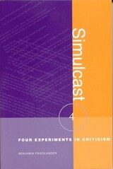 cover of Simulcast: Four Experiments in Criticism