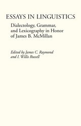 cover of Essays in Linguistics: Dialectology, Grammar, and Lexicography in Honor of James B. Mcmillan