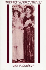cover of Theatre History Studies 2004, Vol. 24: Volu