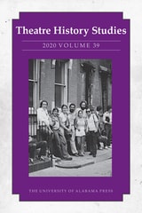 cover of Theatre History Studies 2020, Vol. 39