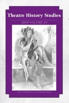cover of Theatre History Studies 2009, Vol. 29