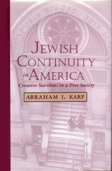 cover of Jewish Continuity in America: Creative Survival in a Free Society