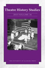 cover of Theatre History Studies 2015, Vol. 34