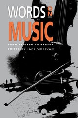 cover of Words On Music: From Addison To Barzun