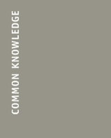cover of Common Knowledge (Inaugural issue marking return to publication), Volume 8