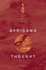 cover of Africana Thought, Volume 108
