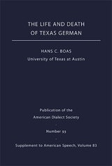 cover of The Life and Death of Texas German