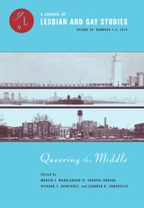 cover of Queering the Middle: Race, Region, and a Queer Midwest, Volume 20