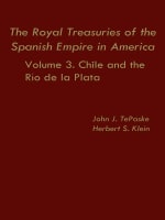 cover of The Royal Treasuries of the Spanish Empire in America: Vol. 3: Chile and Rio de la Plata