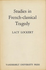 cover of Studies in French-Classical Tragedy