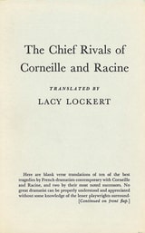 cover of The Chief Rivals of Corneille and Racine
