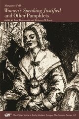 cover of Women's Speaking Justified and Other Pamphlets