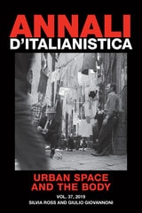 cover of Annali d'italianistica: Urban Space and the Body