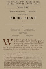 cover of Documentary History of the Ratification of the Constitution, Volume 24: Ratification of the Constitution by the States: Rhode Island, No. 1