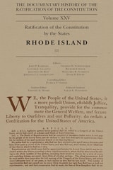 cover of The Documentary History of the Ratification of the Constitution, Volume 25: Ratification of the Constitution by the States: Rhode Island, No. 2