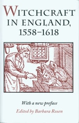 cover of Witchcraft in England, 1558-1618