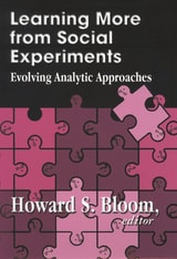 cover of Learning More from Social Experiments: Evolving Analytic Approaches