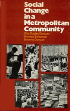 cover of Social Change in a Metropolitan Community