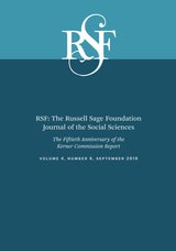 cover of RSF: The Russell Sage Foundation Journal of the Social Sciences: The Fiftieth Anniversary of the Kerner Commission Report