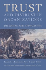 cover of Trust and Distrust In Organizations: Dilemmas and Approaches