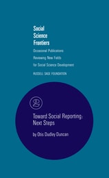 cover of Toward Social Reporting: Next Steps
