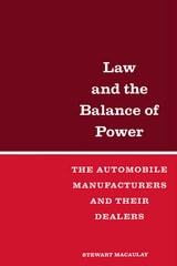 cover of Law and the Balance of Power: The Automobile Manufacturers and their Dealers