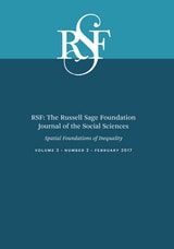 cover of RSF: The Russell Sage Foundation Journal of the Social Sciences: Spatial Foundations of Inequality