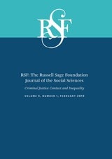 cover of RSF: The Russell Sage Foundation Journal of the Social Sciences: Criminal Justice Contact and Inequality