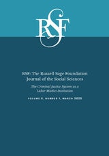 cover of RSF: The Russell Sage Foundation Journal of the Social Sciences: The Criminal Justuce System as a Labor Market Insitution