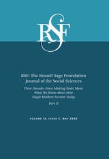 cover of RSF: The Russell Sage Foundation Journal of the Social Sciences: Three Decades Since 'Making Ends Meet': What We Know about How Single Mothers Survive Today