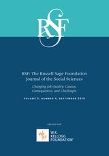cover of RSF: The Russell Sage Foundation Journal of the Social Sciences: Changing Job Quality: Causes, Consequences, and Challenges