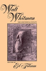cover of Walt Whitman: The Centennial Essays