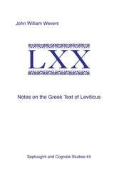 cover of Notes on the Greek Text of Leviticus